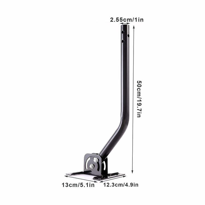 DYMACHINE سقف خارجي J Pole قاعدة صلبة حامل ثلاثي القوائم مقاوم للطقس هوائي تلفزيوني 